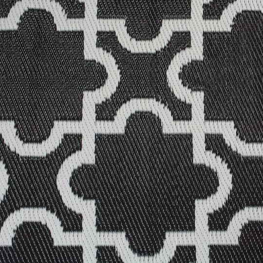 DII® Black Lattice Outdoor Rug, 4ft. x 6ft.